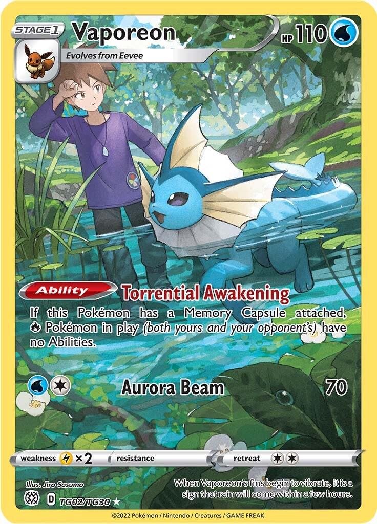 Vaporeon  — Brilliant Stars Trainer Gallery (TG02/TG30) - Holofoil