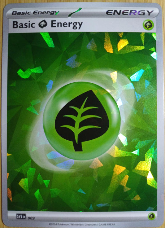 Basic Grass Energy (Cracked Ice Holo)  — Miscellaneous Cards & Products (009) - Holofoil