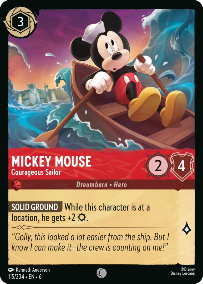Mickey Mouse - Courageous Sailor  — Azurite Sea (115/204) - Cold Foil