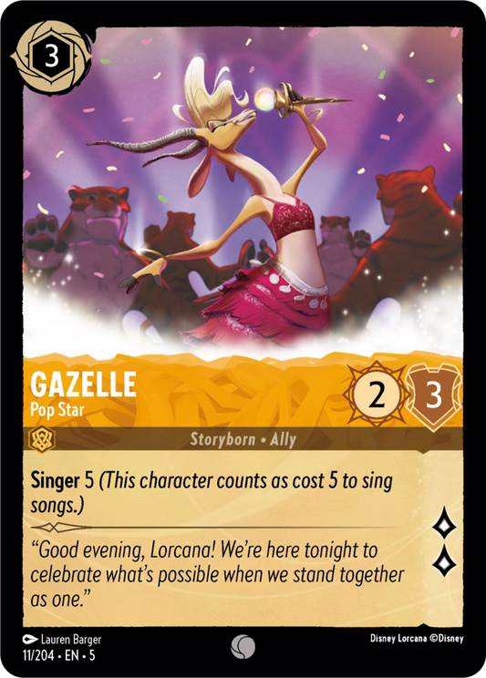 Gazelle - Pop Star  — Shimmering Skies (11/204) - Cold Foil