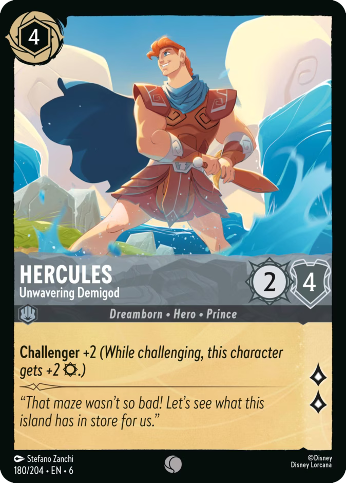 Hercules - Unwavering Demigod  — Azurite Sea (180/204) - Cold Foil