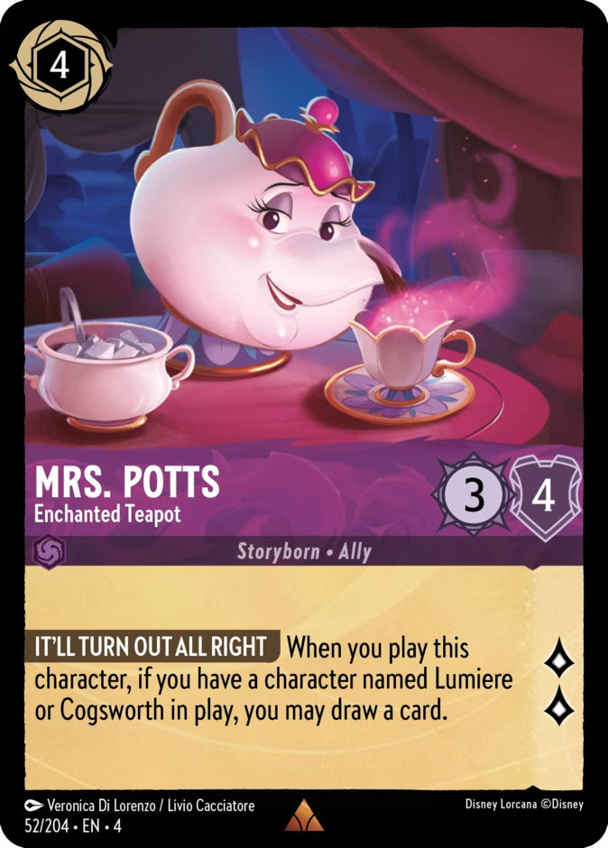 Mrs. Potts - Enchanted Teapot  — Ursula's Return (52/204) - Cold Foil