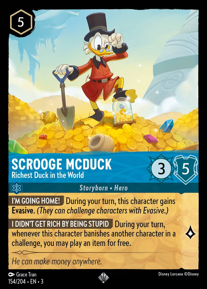 Scrooge McDuck - Richest Duck in the World  — Into the Inklands (154/204) - Cold Foil