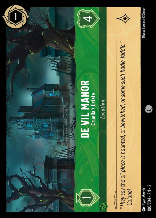 De Vil Manor - Cruella's Estate  — Into the Inklands (100/204) - Cold Foil
