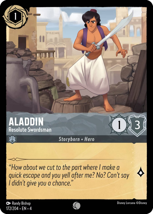 Aladdin - Resolute Swordsman  — Ursula's Return (172/204) - Cold Foil