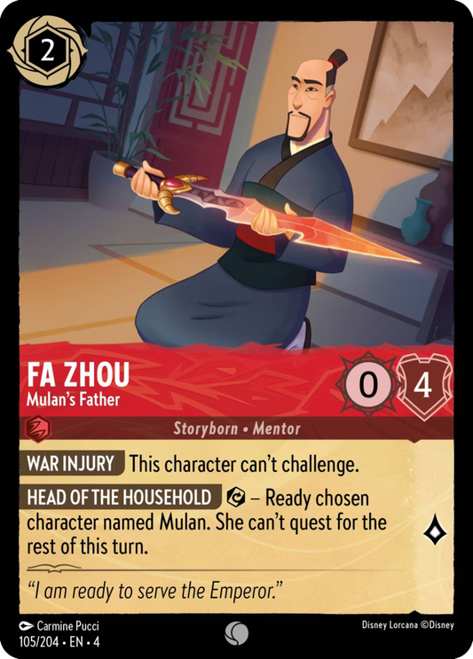 Fa Zhou - Mulan's Father  — Ursula's Return (105/204) - Cold Foil