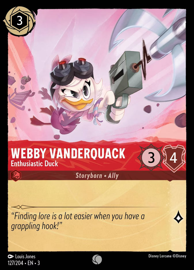 Webby Vanderquack - Enthusiastic Duck  — Into the Inklands (127/204) - Cold Foil