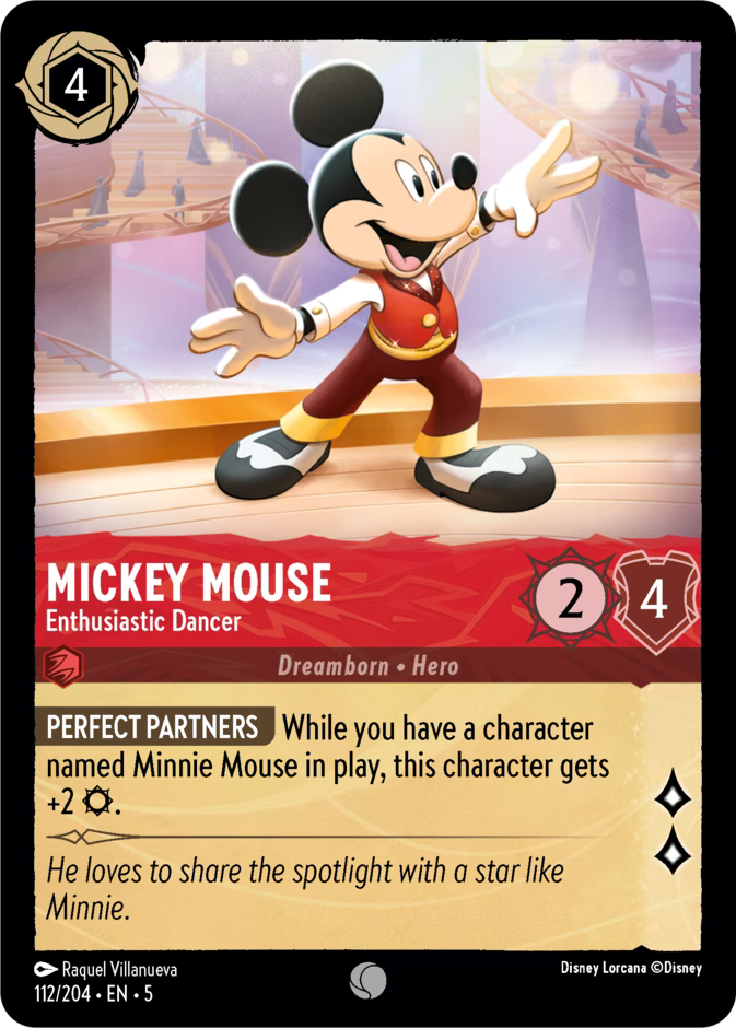 Mickey Mouse - Enthusiastic Dancer  — Shimmering Skies (112/204) - Cold Foil