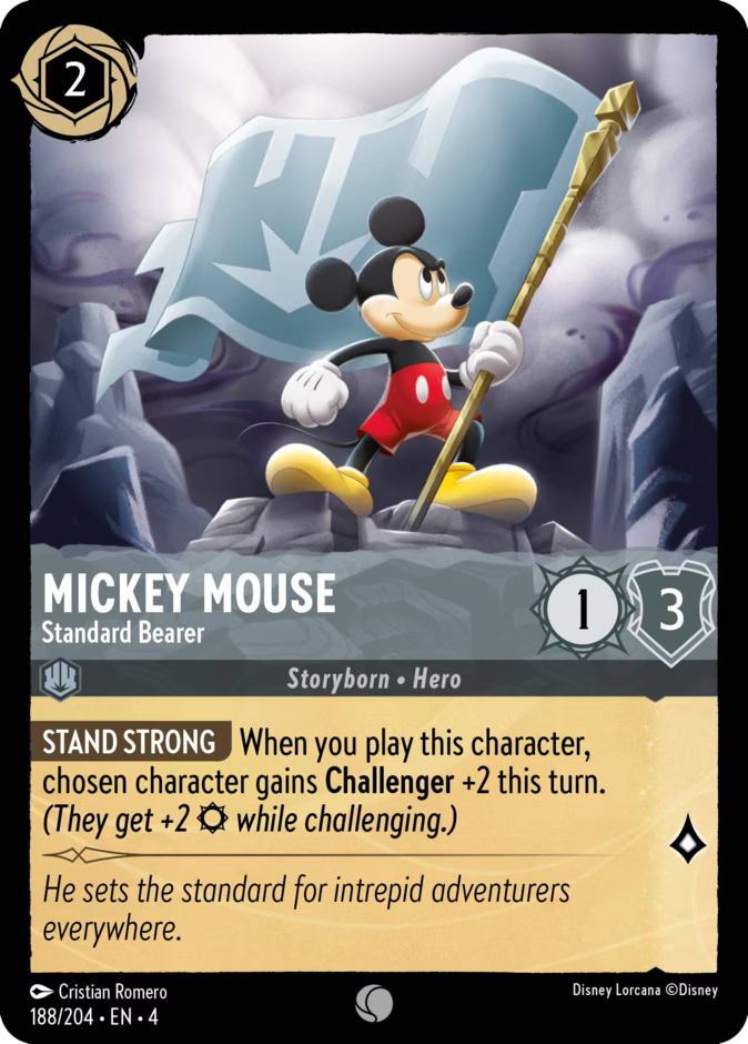 Mickey Mouse - Standard Bearer  — Ursula's Return (188/204) - Cold Foil