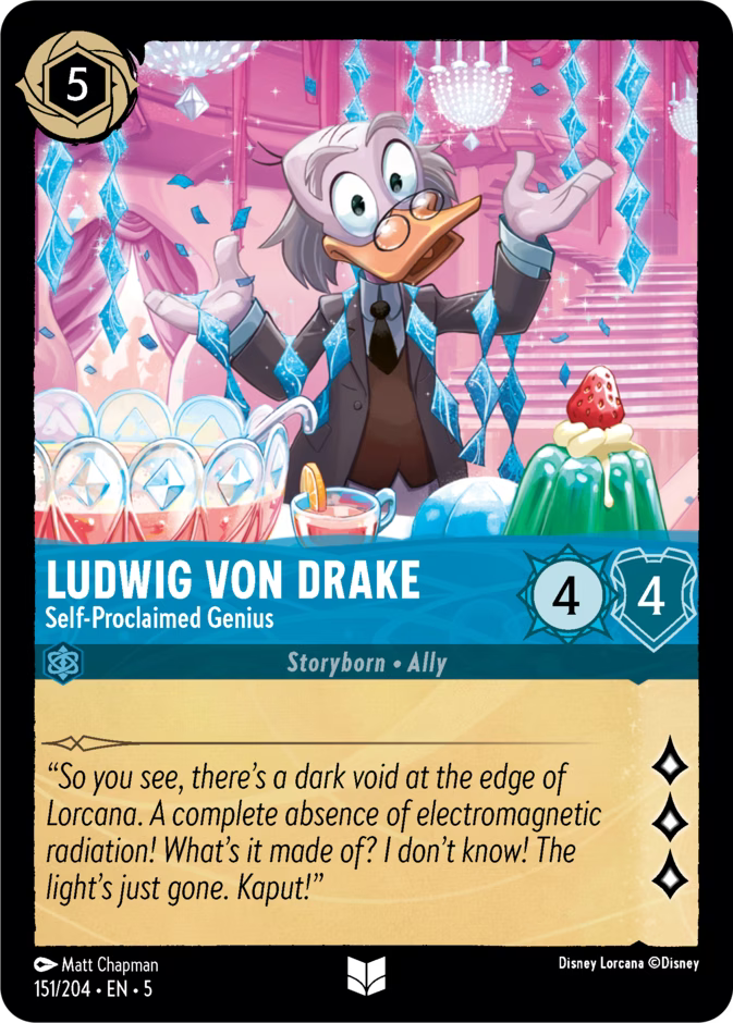Ludwig Von Drake - Self-Proclaimed Genius  — Shimmering Skies (151/204) - Cold Foil