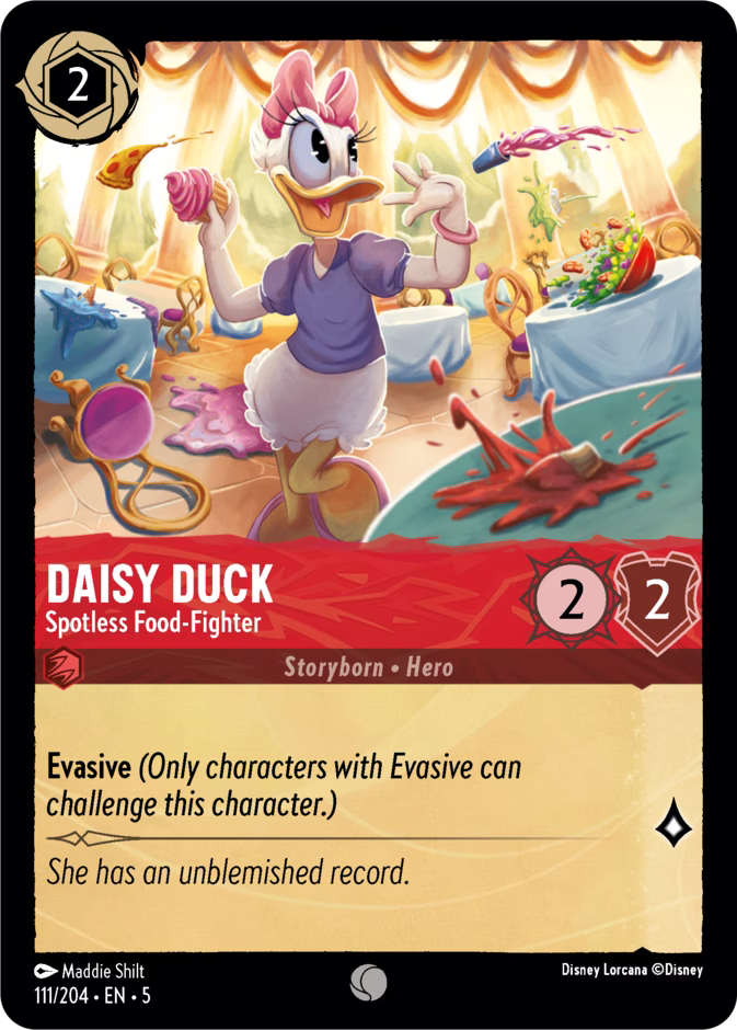 Daisy Duck - Spotless Food-Fighter  — Shimmering Skies (111/204) - Cold Foil
