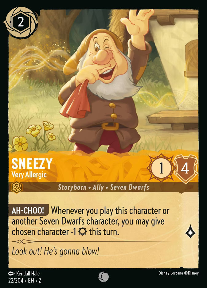 Sneezy - Very Allergic  — Rise of the Floodborn (22/204) - Cold Foil