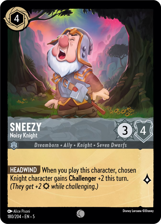Sneezy - Noisy Knight  — Shimmering Skies (180/204) - Cold Foil