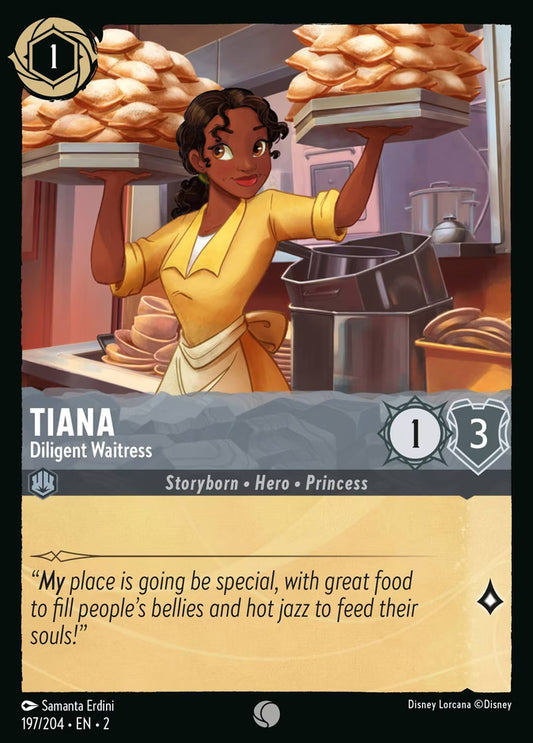 Tiana - Diligent Waitress  — Rise of the Floodborn (197/204) - Cold Foil