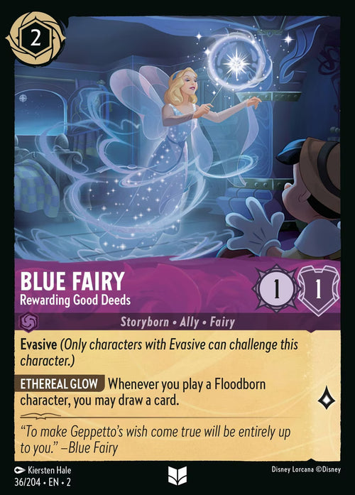 Blue Fairy - Rewarding Good Deeds  — Rise of the Floodborn (36/204) - Cold Foil