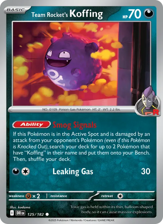 Team Rocket's Koffing  — Destined Rivals (125/182) - Normal