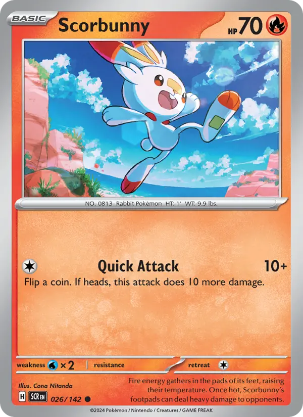 Scorbunny  — Stellar Crown (026/142) - Reverse Holofoil