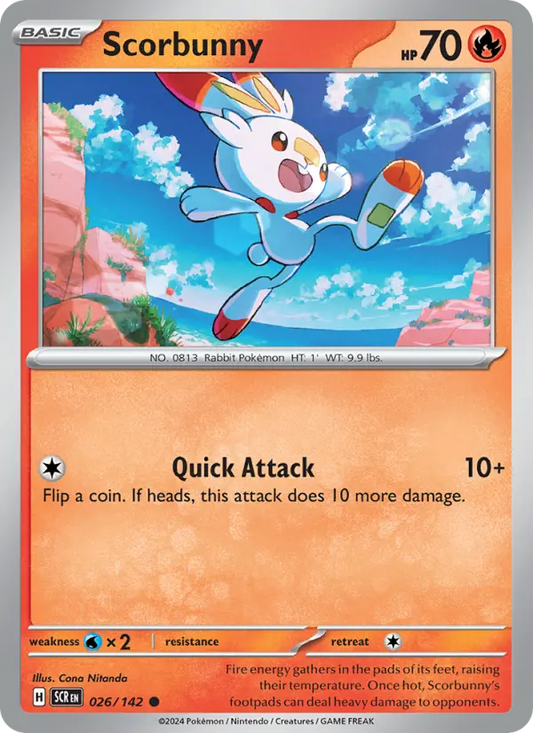 Scorbunny  — Stellar Crown (026/142) - Reverse Holofoil