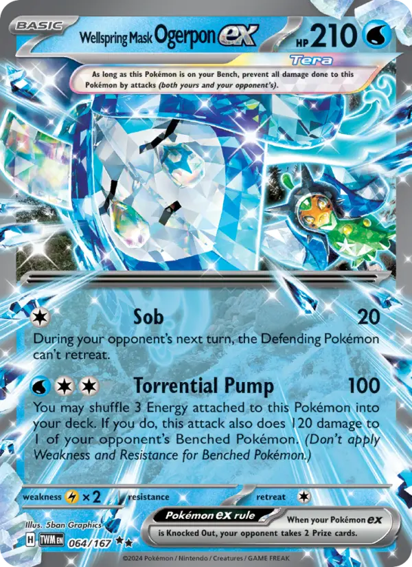 Wellspring Mask Ogerpon ex  — Twilight Masquerade (064/167) - Holofoil