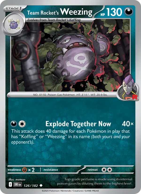 Team Rocket's Weezing  — Destined Rivals (126/182) - Reverse Holofoil