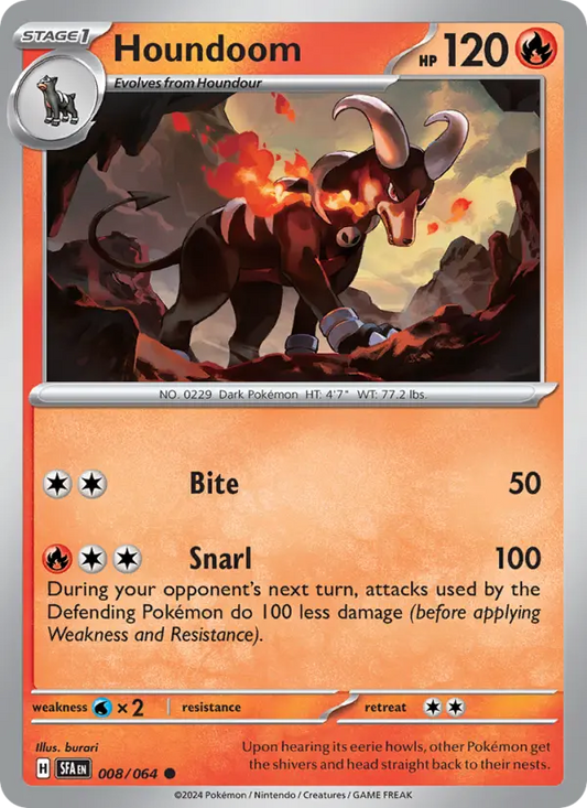 Houndoom  — Shrouded Fable (008/064) - Normal