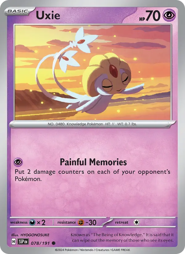 Uxie  — Surging Sparks (078/191) - Reverse Holofoil