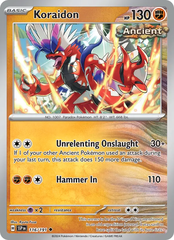 Koraidon  — Surging Sparks (116/191) - Normal
