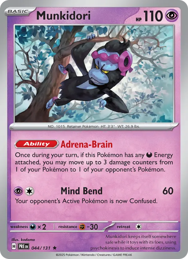 Munkidori  — Prismatic Evolutions (044/131) - Reverse Holofoil