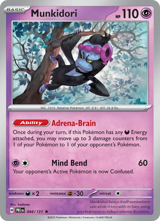 Munkidori  — Prismatic Evolutions (044/131) - Reverse Holofoil