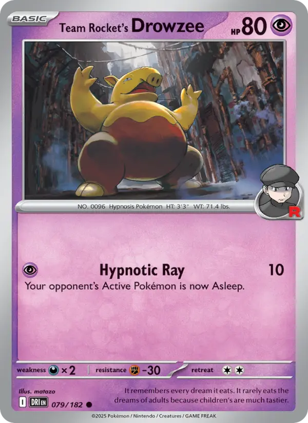 Team Rocket's Drowzee  — Destined Rivals (079/182) - Normal