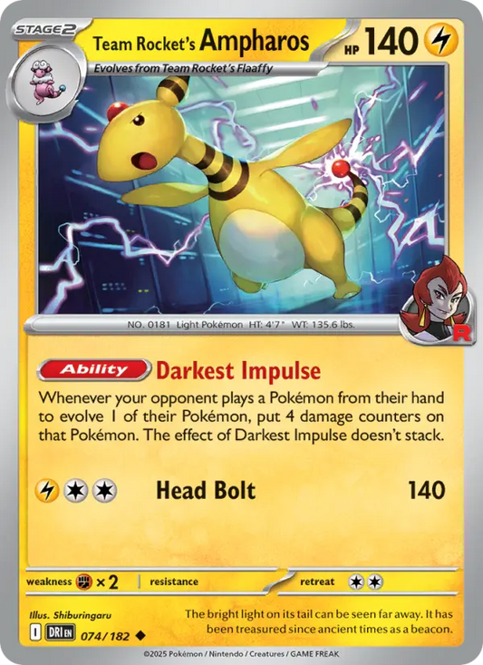 Team Rocket's Ampharos  — Destined Rivals (074/182) - Normal