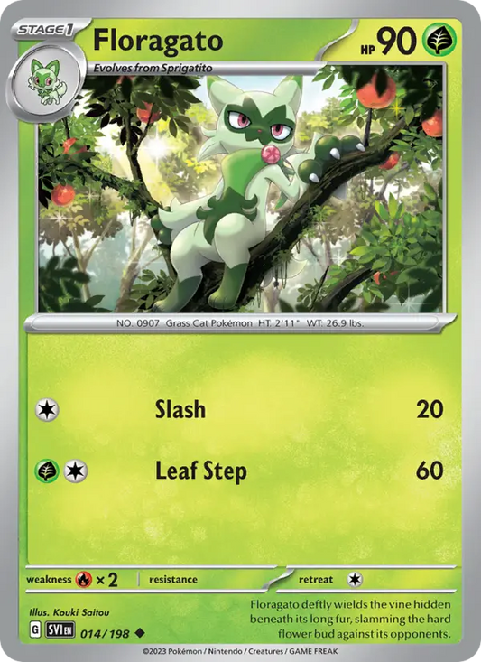 Floragato  — Scarlet & Violet Base Set (014/198) - Normal