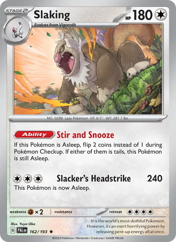 Slaking  — Paldea Evolved (162/193) - Reverse Holofoil