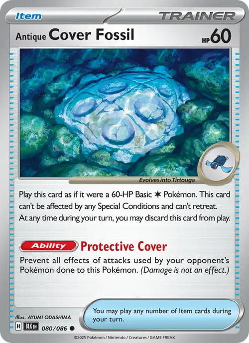 Antique Cover Fossil  — Black Bolt (080/086) - Normal