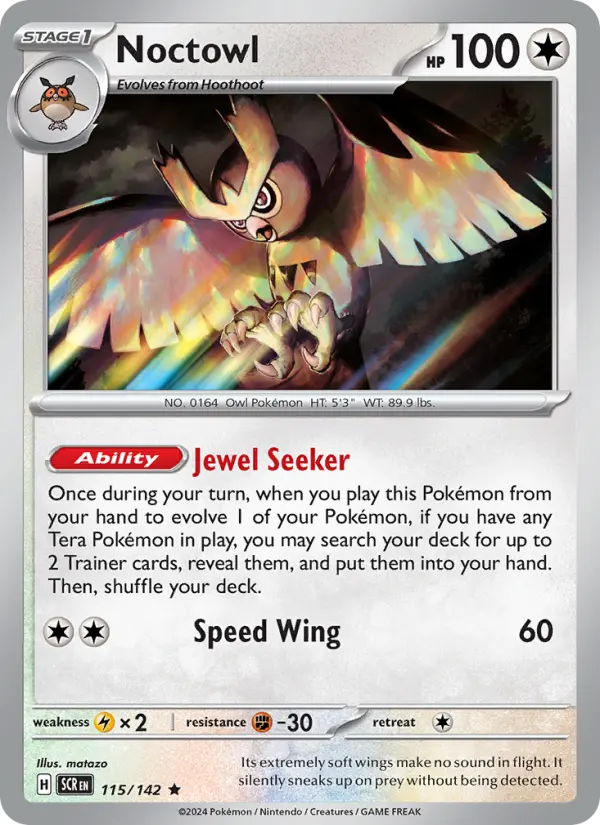 Noctowl  — Stellar Crown (115/142) - Holofoil