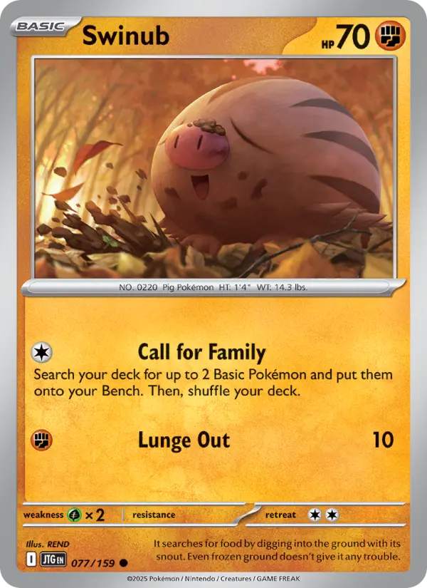 Swinub  — Journey Together (077/159) - Normal