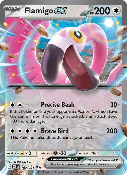 Flamigo ex  — Surging Sparks (160/191) - Holofoil