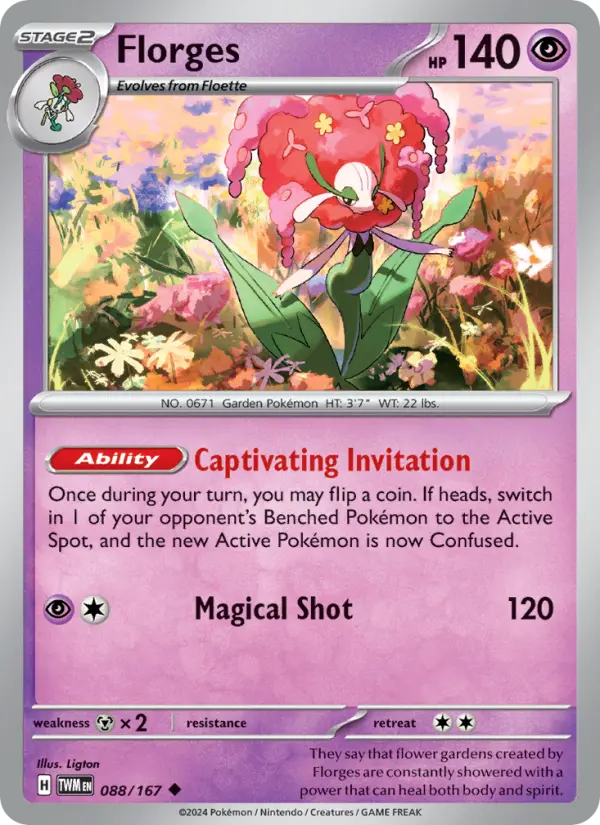 Florges  — Twilight Masquerade (088/167) - Reverse Holofoil