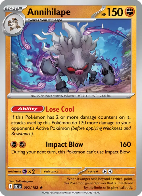 Annihilape  — Destined Rivals (092/182) - Holofoil