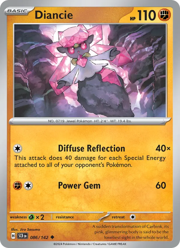 Diancie  — Stellar Crown (086/142) - Reverse Holofoil