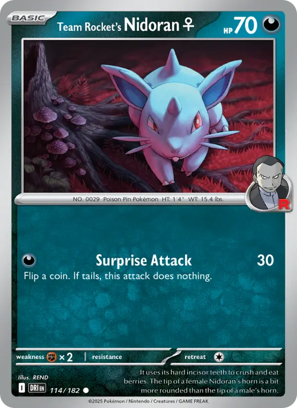 Team Rocket's Nidoran F  — Destined Rivals (114/182) - Normal