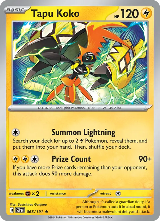 Tapu Koko  — Surging Sparks (065/191) - Holofoil