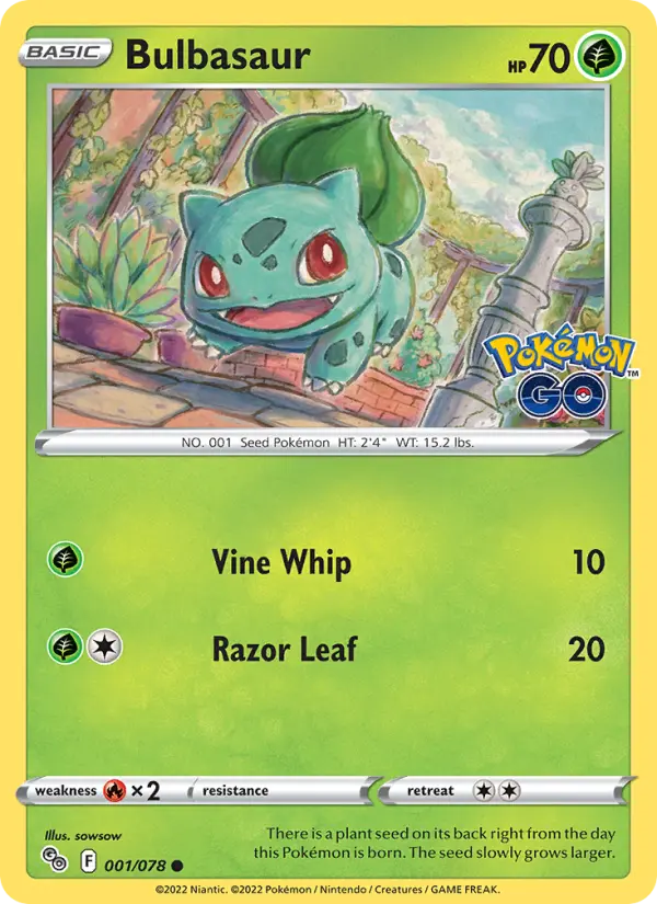 Bulbasaur  — Pokemon Go (001/078) - Normal