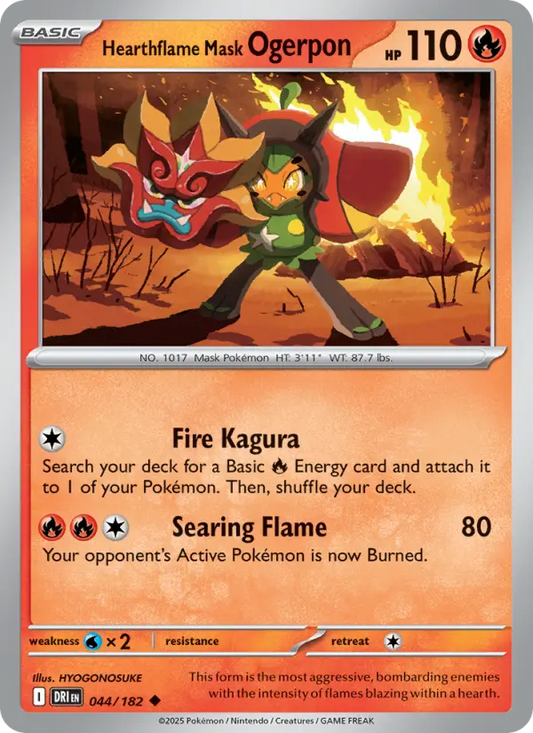 Hearthflame Mask Ogerpon  — Destined Rivals (044/182) - Normal