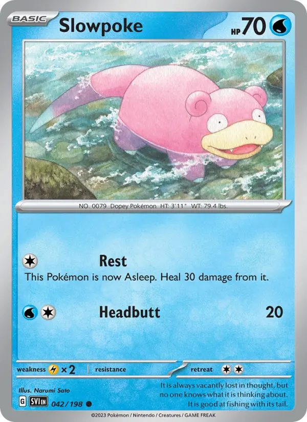 Slowpoke  — Scarlet & Violet Base Set (042/198) - Reverse Holofoil
