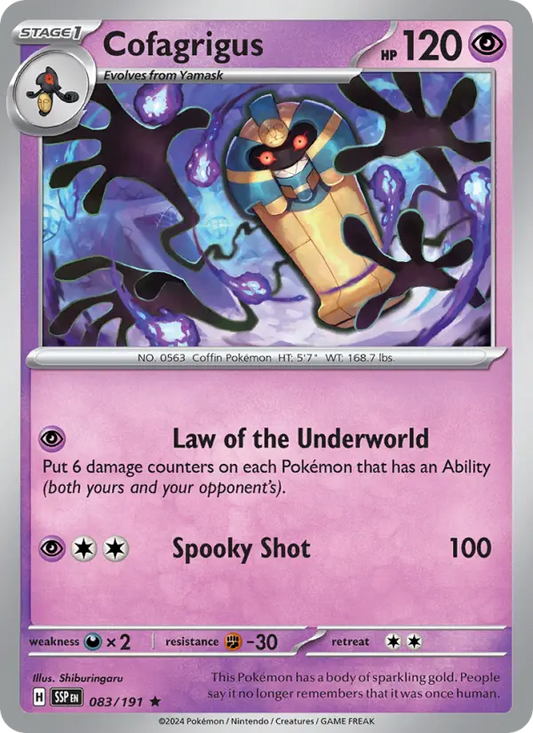 Cofagrigus  — Surging Sparks (083/191) - Reverse Holofoil