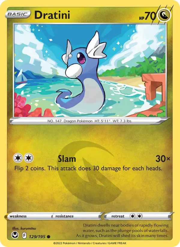 Dratini  — Silver Tempest (129/195) - Reverse Holofoil