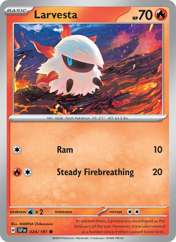 Larvesta  — Surging Sparks (024/191) - Normal