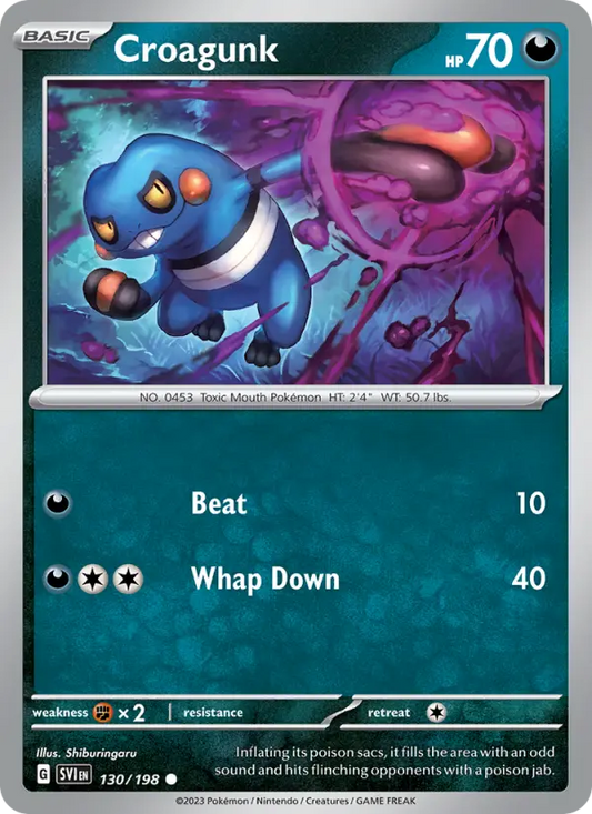 Croagunk  — Scarlet & Violet Base Set (130/198) - Normal