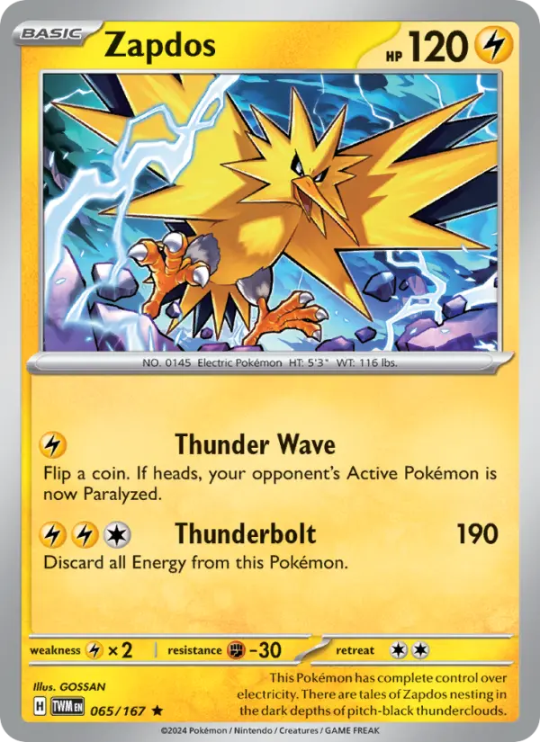 Zapdos  — Twilight Masquerade (065/167) - Holofoil